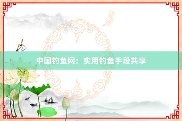 中国钓鱼网：实用钓鱼手段共享